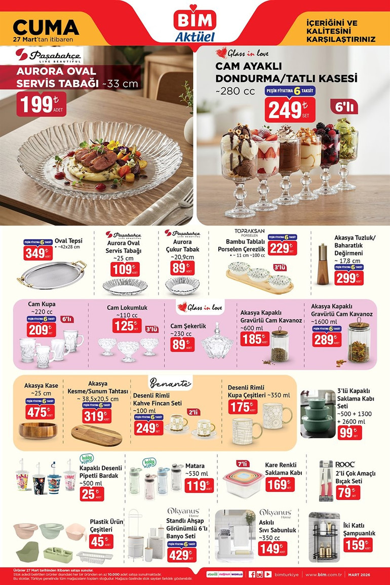 BİM Cuma İndirim Kataloğunu Yayımladı! İşte BİM 27 Mart 2026 BİM Aktüel Kataloğu... resim: 0