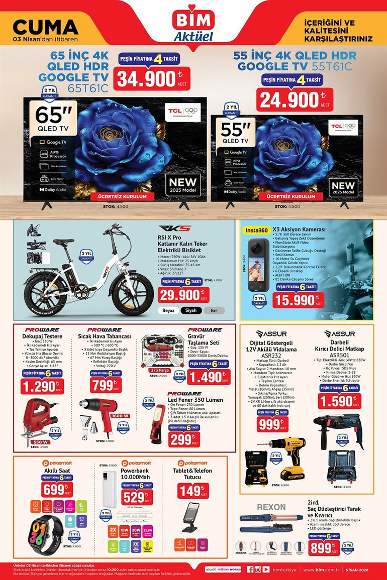 BİM Cuma İndirim Kataloğunu Yayımladı! İşte BİM 3 Nisan 2026 BİM Aktüel Kataloğu... resim: 1