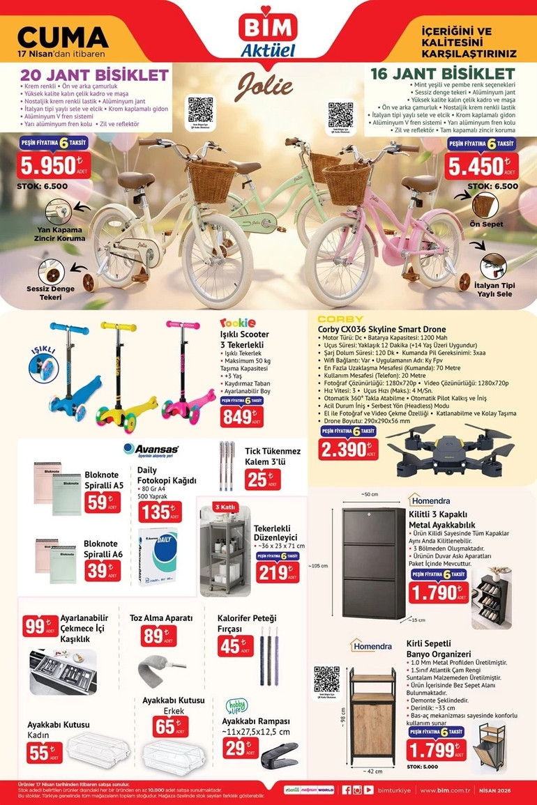 BİM Marketlerin İndirim Yağmuru: 4-15-17 NİSAN Günlerine Özel BİM İndirim Kataloğunda Yok Yok resim: 5