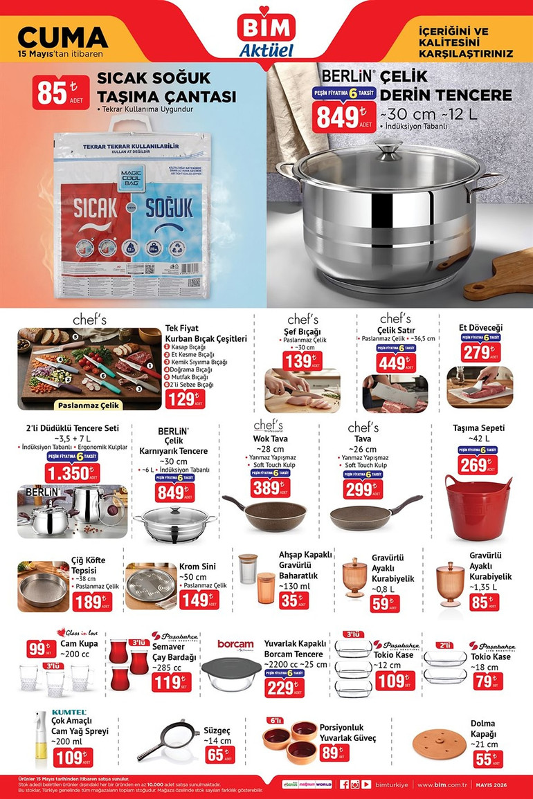 BİM Marketlerin İndirim Yağmuru: 15 Mayıs Cuma Gününe Özel BİM İndirim Kataloğunda Yok Yok resim: 4