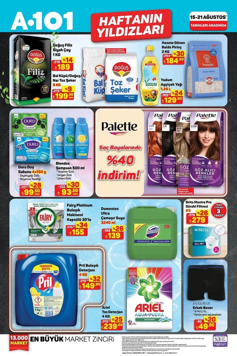 A101'de Cuma Fırsatı Başladı: A101 Haftanın Yıldızları 15-21 Ağustos İndirim Kataloğunda Yok Yok... resim: 1