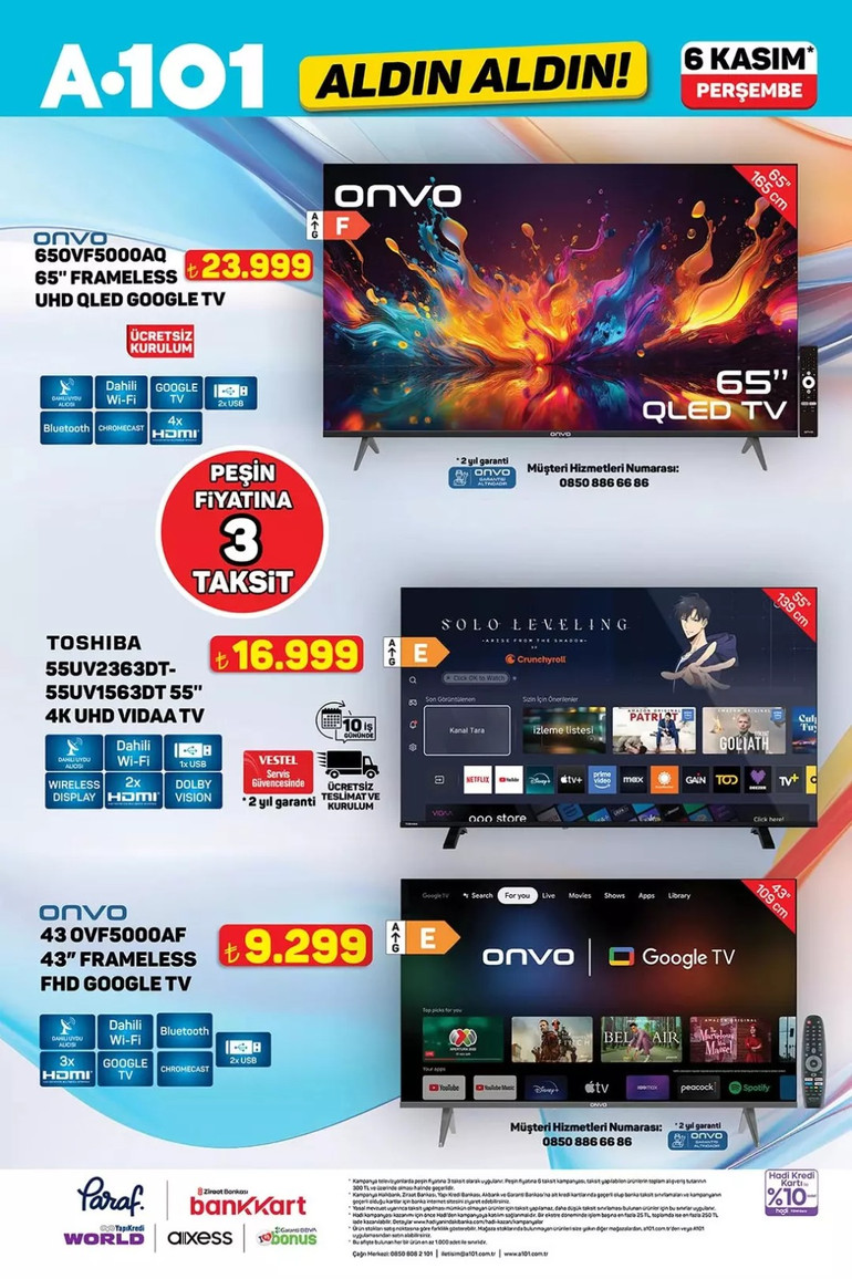 A101 Fırsat Kataloğunu Yayımladı! İşte A101 Aldın Aldın 6 Kasım 2025 Perşembe A101 Kataloğu resim: 0