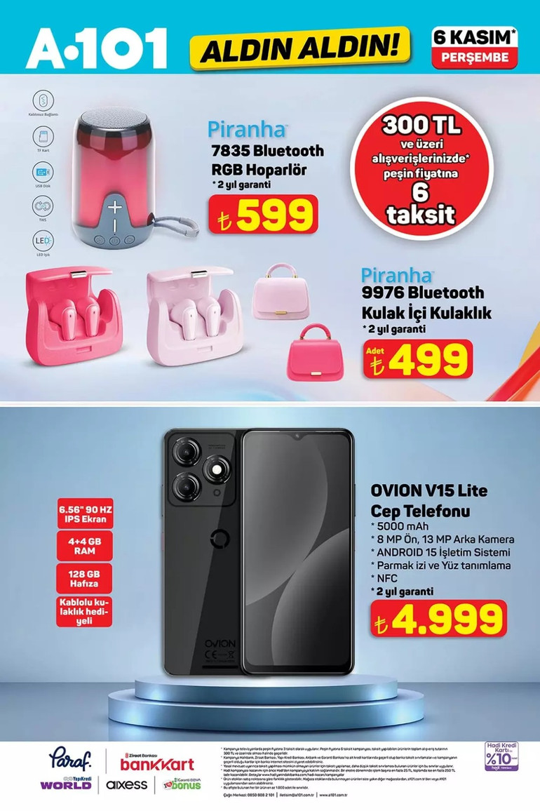A101 Fırsat Kataloğunu Yayımladı! İşte A101 Aldın Aldın 6 Kasım 2025 Perşembe A101 Kataloğu resim: 1