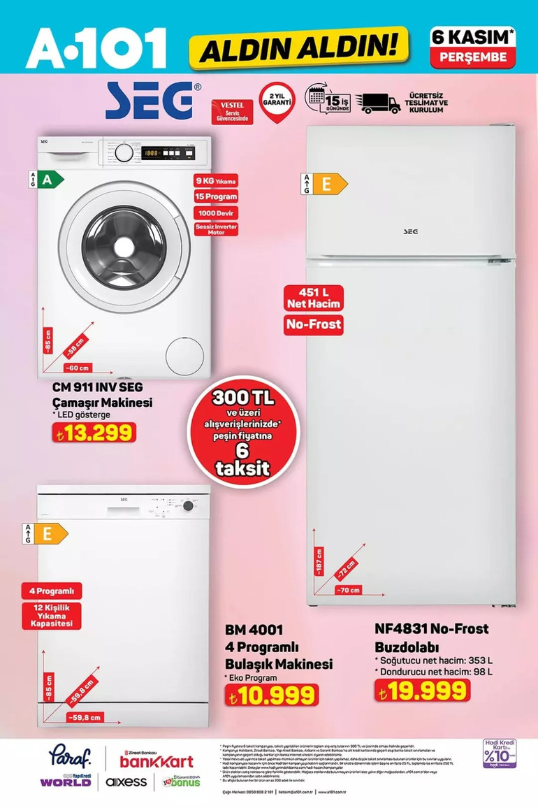 A101 Fırsat Kataloğunu Yayımladı! İşte A101 Aldın Aldın 6 Kasım 2025 Perşembe A101 Kataloğu resim: 4