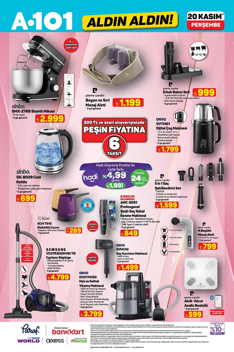 A101 Yeni Fırsat Kataloğunu Yayımladı: İşte A101 Aldın Aldın 20 Kasım 2025 A101 Kataloğu… resim: 2