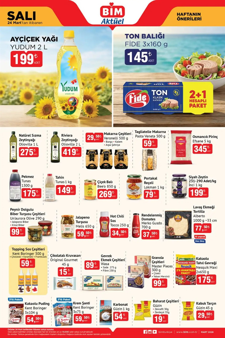BİM Marketlerin İndirim Yağmuru: 24-25 Mart 2026 Günlerine Özel BİM İndirim Kataloğunda Yok Yok… resim: 0