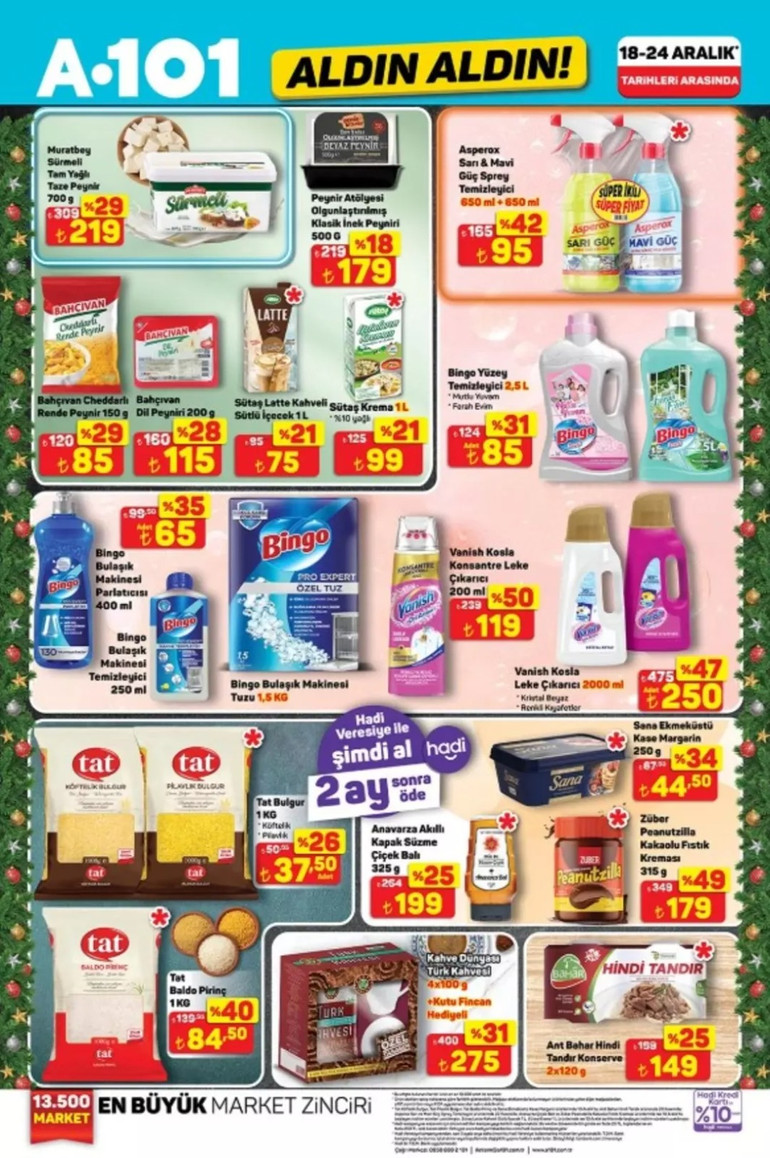 A101 Fırsat Kataloğu Yayınlandı: İşte A101 Aldın Aldın 18 Aralık 2025 İndirim Kataloğu resim: 18