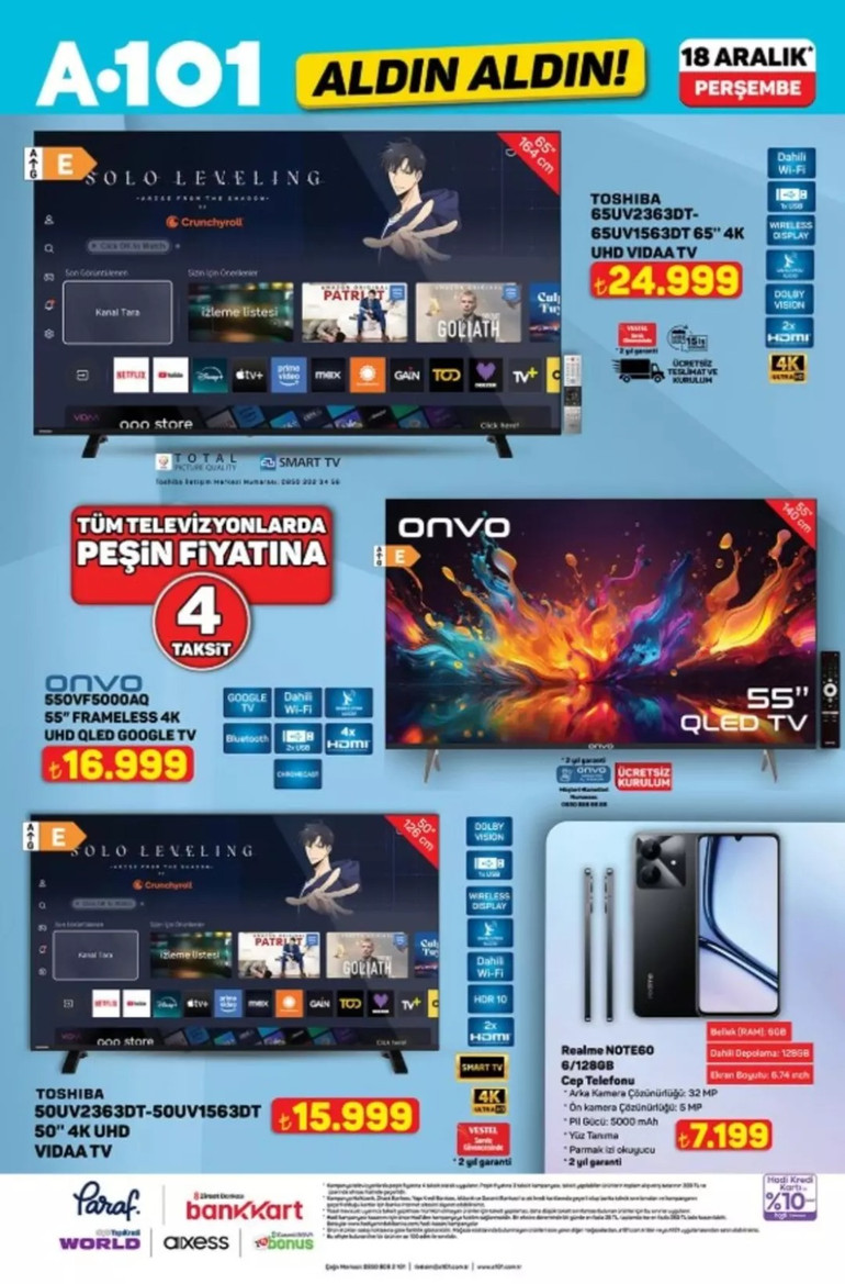 A101 Fırsat Kataloğu Yayınlandı: İşte A101 Aldın Aldın 18 Aralık 2025 İndirim Kataloğu resim: 2