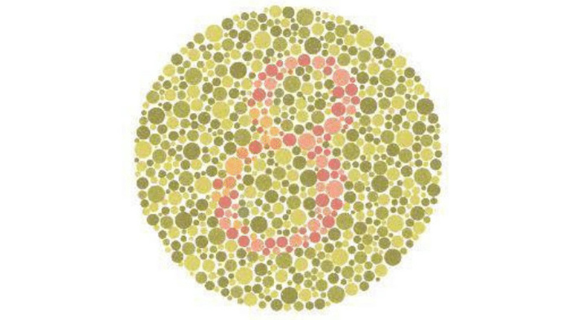 Aşağıdaki sayıyı kırmızı-yeşil renk körü olanlar 3, normal görenler 8 olarak görür.

