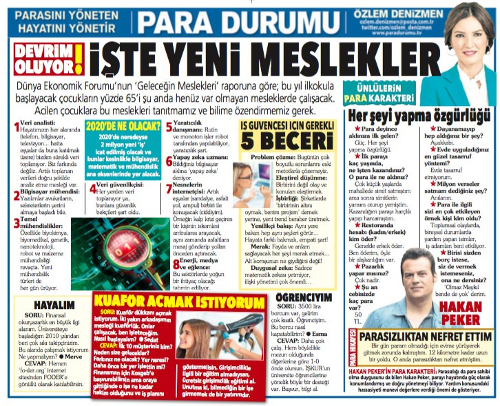 Devrim oluyor! İşte yeni meslekler