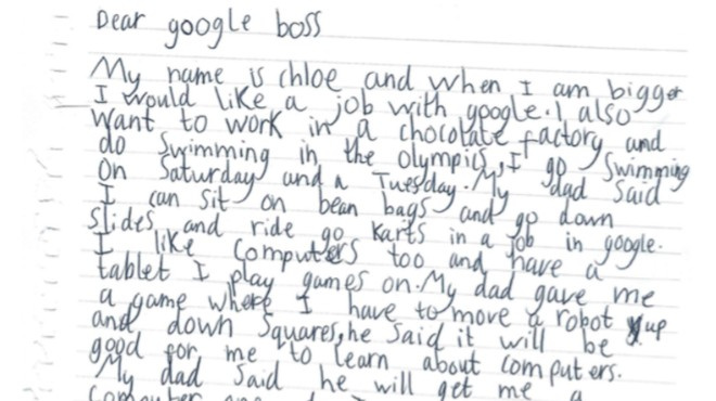 Google'a başvuru yapan küçük kıza CEO'sundan cevap geldi! - Sayfa: 1