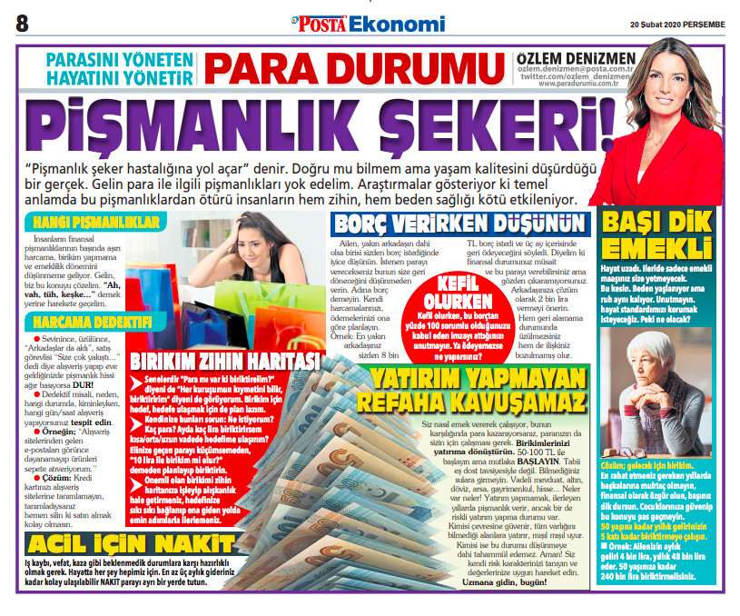 Pişmanlıklardan kurtulmak ister misiniz? İşte formülü