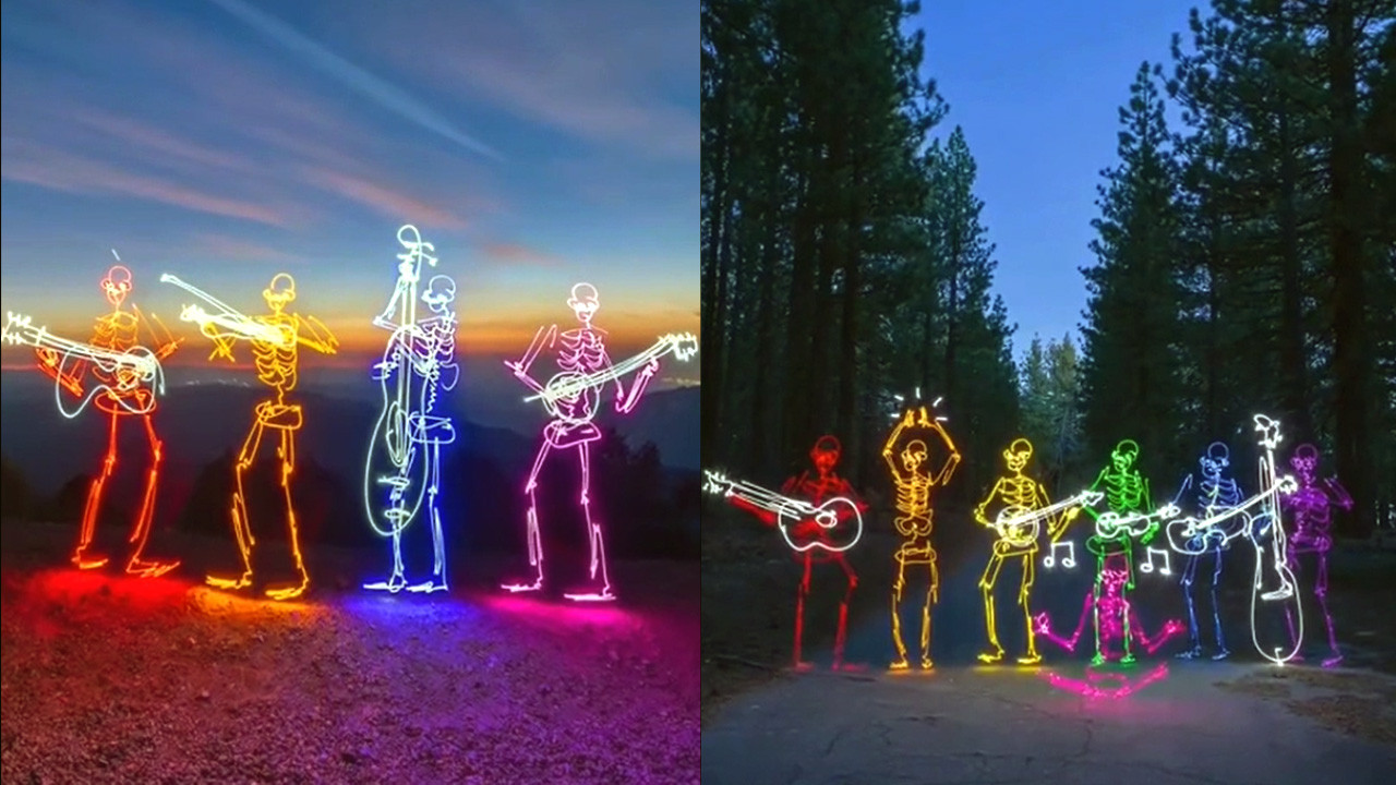 Light painting ile hayalet orkestra