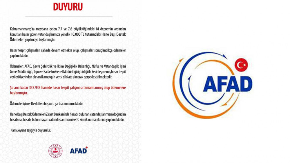 Depremzedelere verilen 10 bin TL yardım parası nasıl alınır?