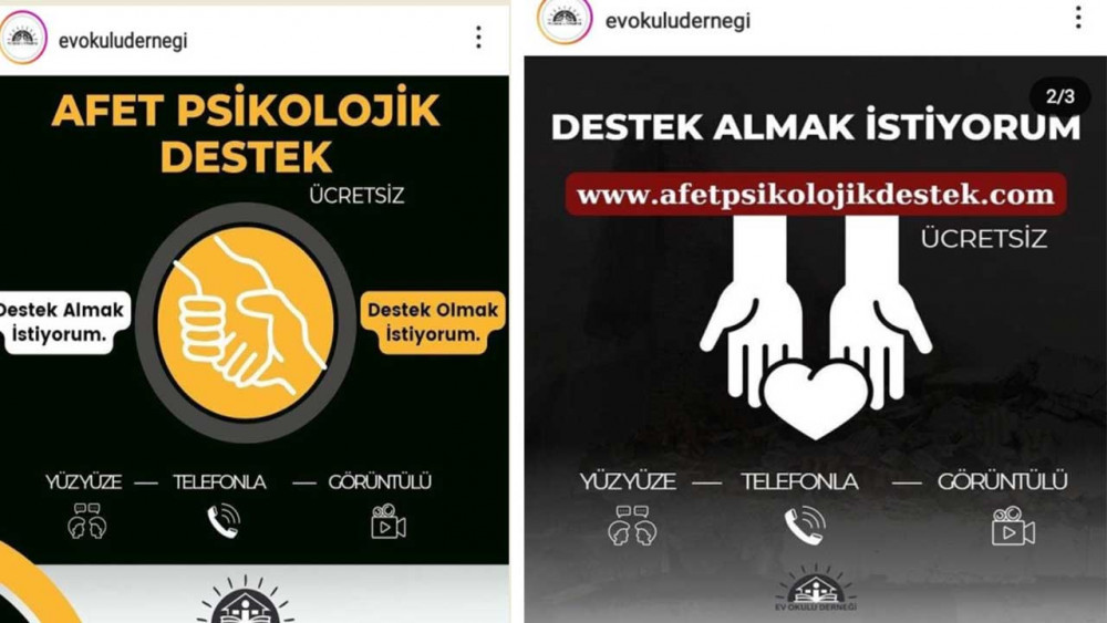 Depremden etkilenen vatandaşlara online ücretsiz psikolojik destek veren kurumlar hangileri?