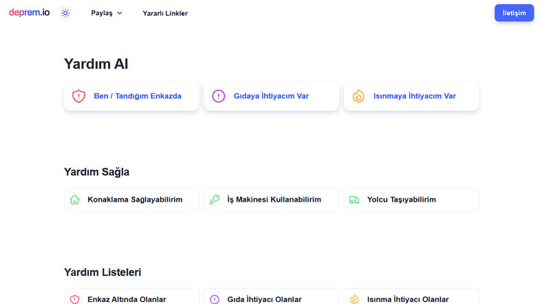 Depremzedeler İçin Hayati Önem Taşıyan İnternet Siteleri/DEPREM İMECE PLATFORMU 