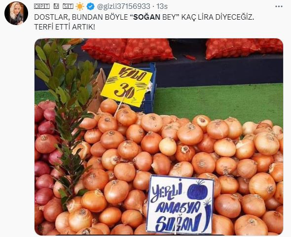 Soğan fiyatıyla gündem oldu! Herkes soğanı konuşuyor