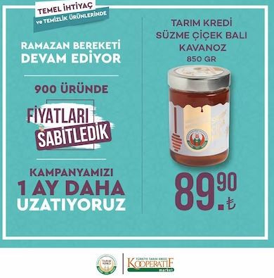 Tarım Kredi Kooperatif Marketlerinde kampanya devam ediyor