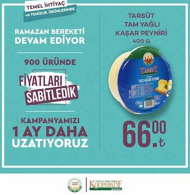 Tarım Kredi Kooperatif Marketlerinde kampanya devam ediyor