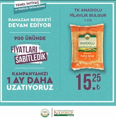 Tarım Kredi Kooperatif Marketlerinde kampanya devam ediyor