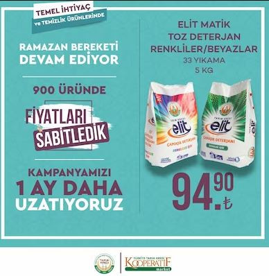 Tarım Kredi Kooperatif Marketlerinde kampanya devam ediyor