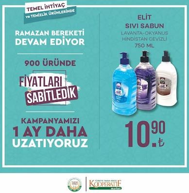 Tarım Kredi Kooperatif Marketlerinde kampanya devam ediyor