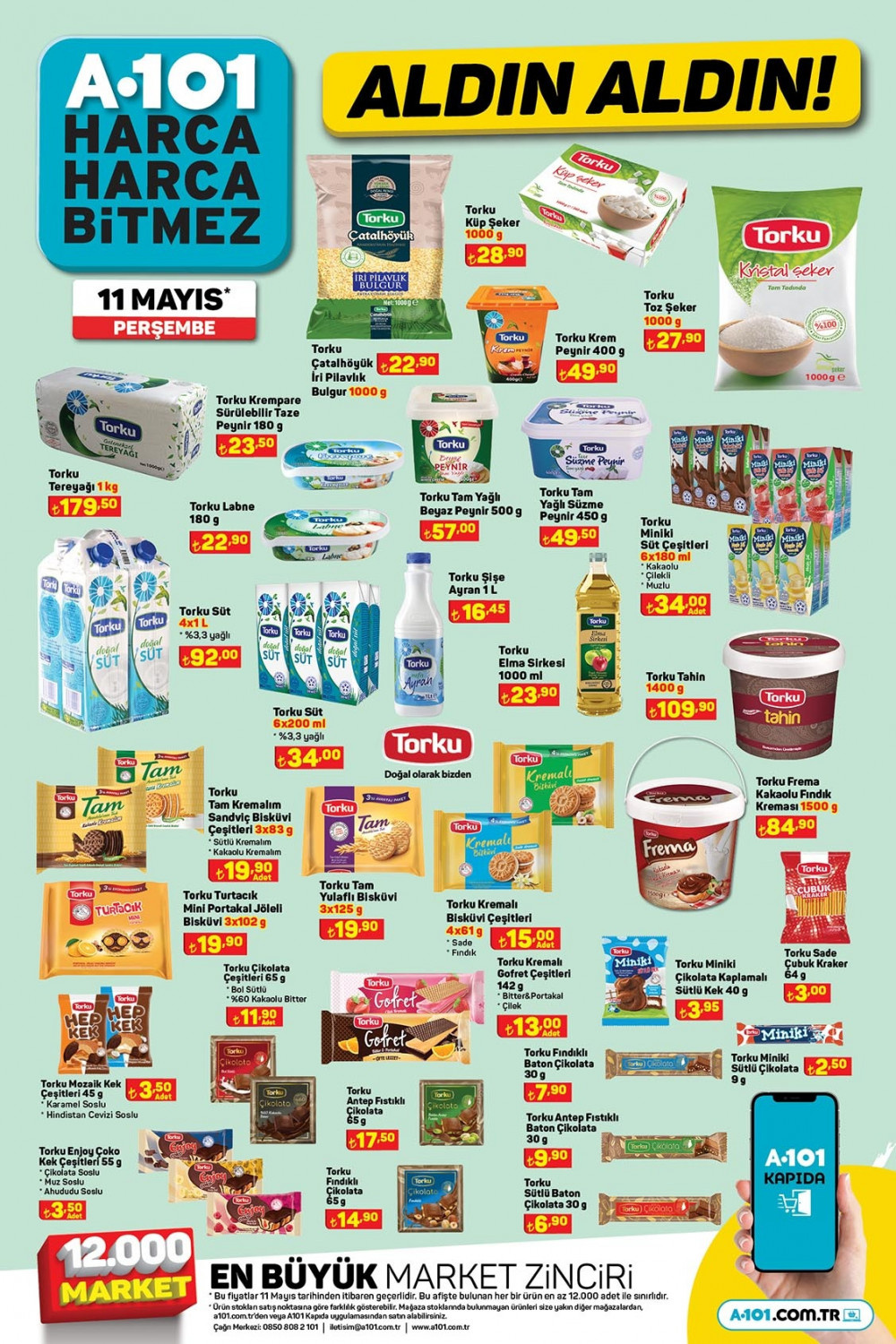 A101 11 Mayıs Aktüel Kataloğu: Gıdalar