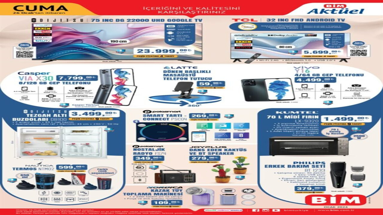 Yeni hafta, yeni fırsatlar! BİM aktüel 26 Ocak Cuma'da!