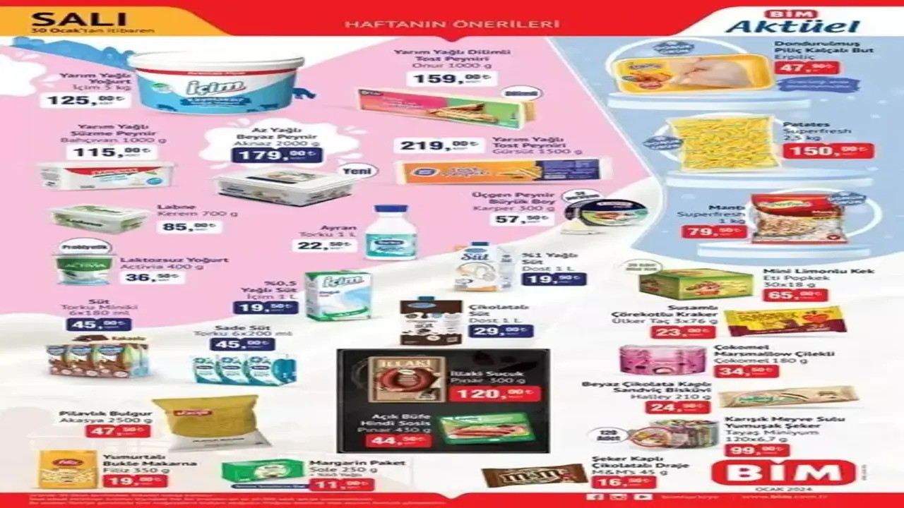 BİM 30 Ocak aktüel kataloğuyla ekonomik alışveriş!