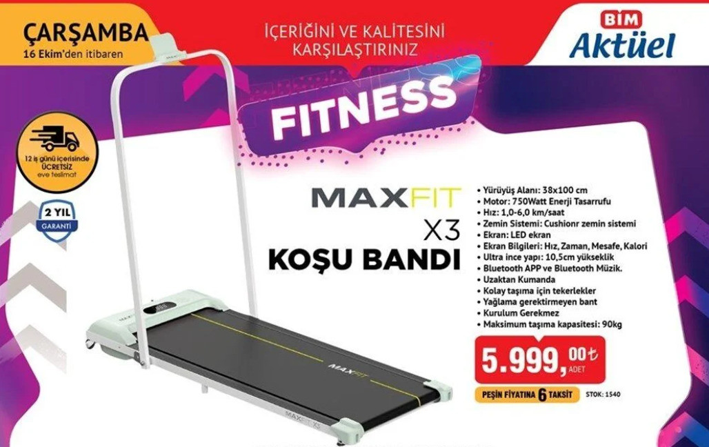 BİM 16 Ekim 2024 Çarşamba Günü Aktüel Kataloğunu Yayınladı! Katalogda Koşu Bandı, Mekik Sehpası…