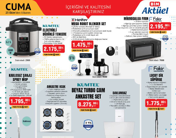 BİM 25 Ekim Cuma Aktüel Kataloğu Yayınlandı! Bu Hafta Hangi Ürünler Var?