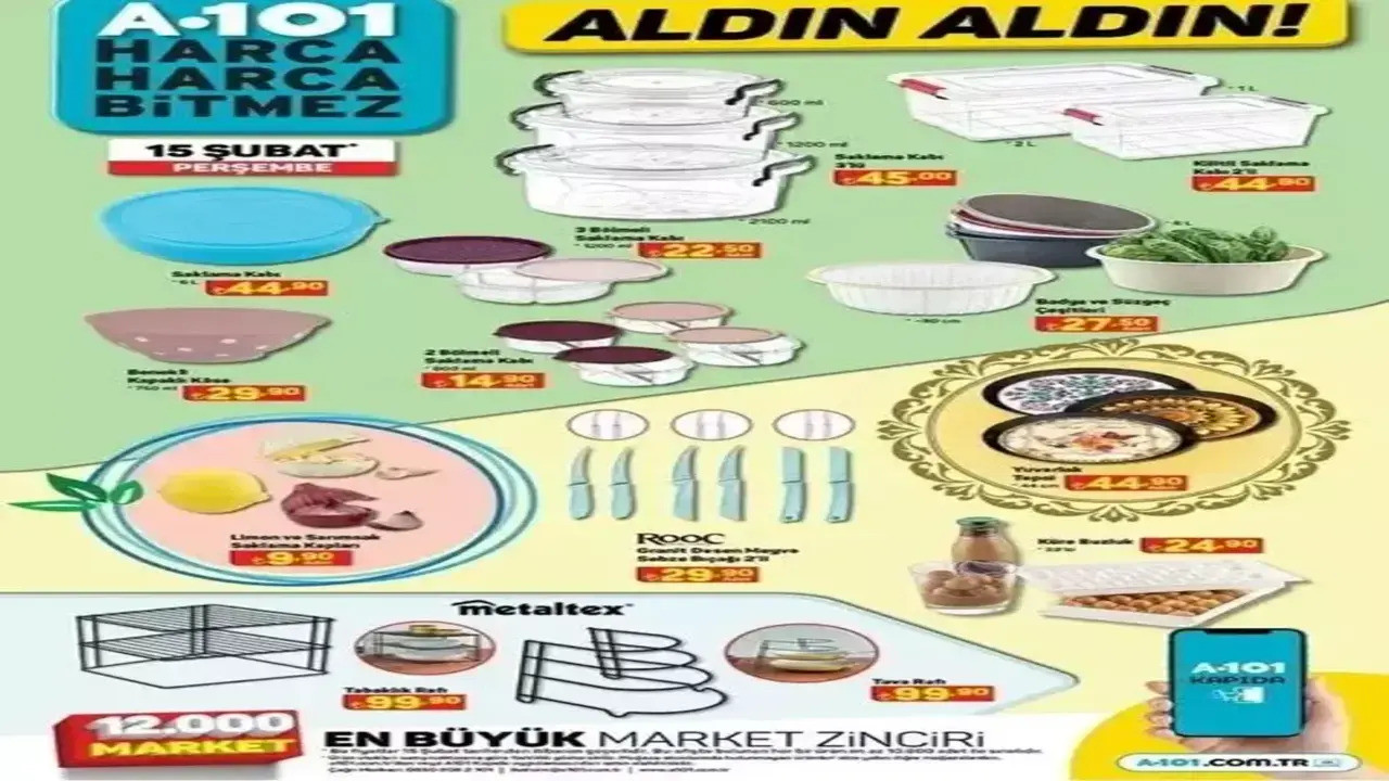 15 Şubat A101 aktüel kataloğu yayında! İşte bu haftanın indirim fırsatları!