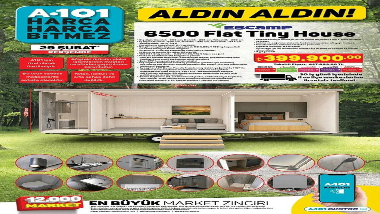 A101, 29 Şubat'ta TİNY HOUSE'ları mağazalarına getiriyor!