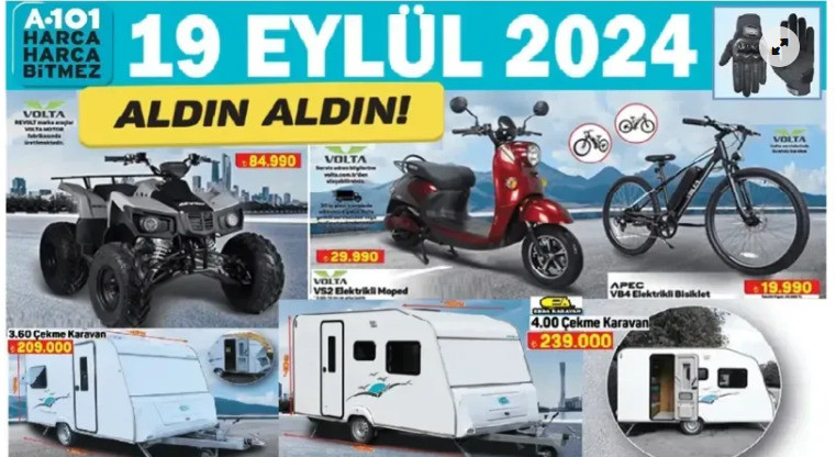 A101 19 Eylül Aktüel Kataloğunu Yayınladı! Katalogda Yok Yok! Karavan Bile Var!