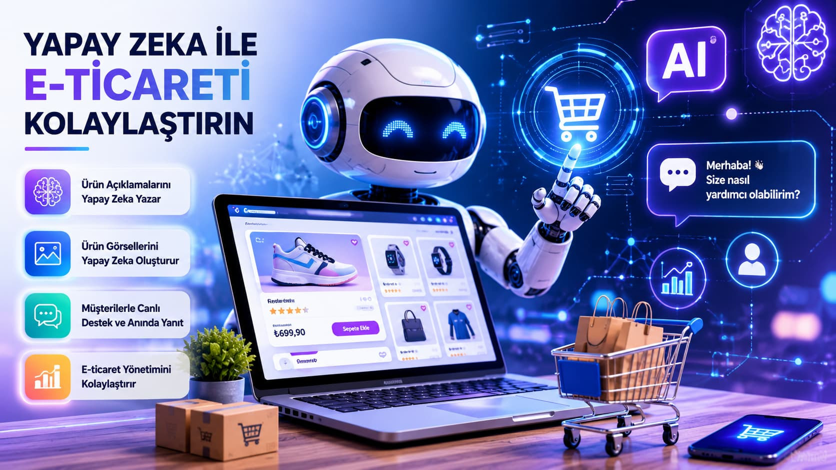 Yapay Zeka ile E-Ticarette Zamandan ve Maliyetten Tasarruf Edin