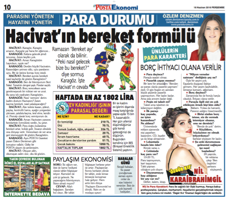 Hacivat’ın Bereket Formülü